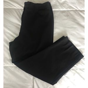 Dressbarn Black Wide Waistband Tab Pant in Black